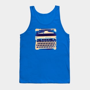 Orange Retro Typewriter, Gift for Writer Tank Top